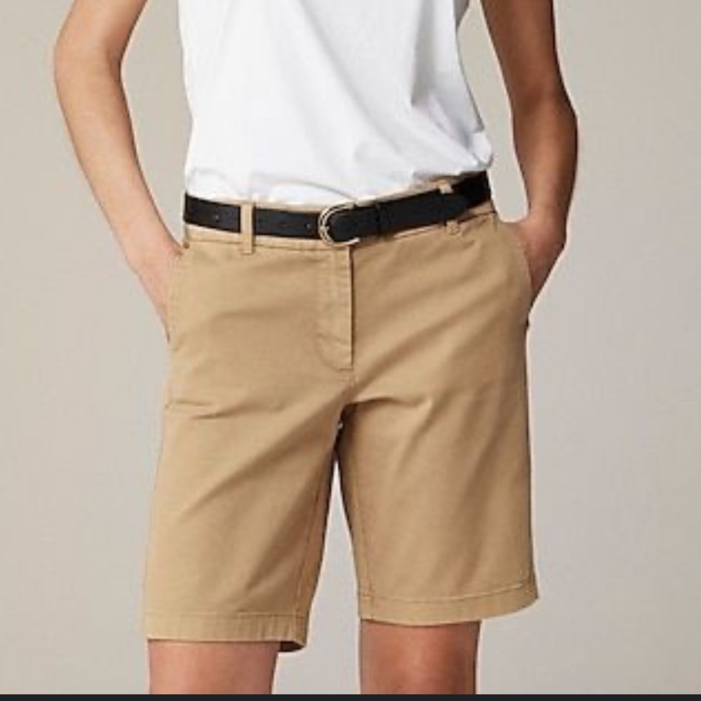 J Crew classic 10” chino shorts stretch cotton